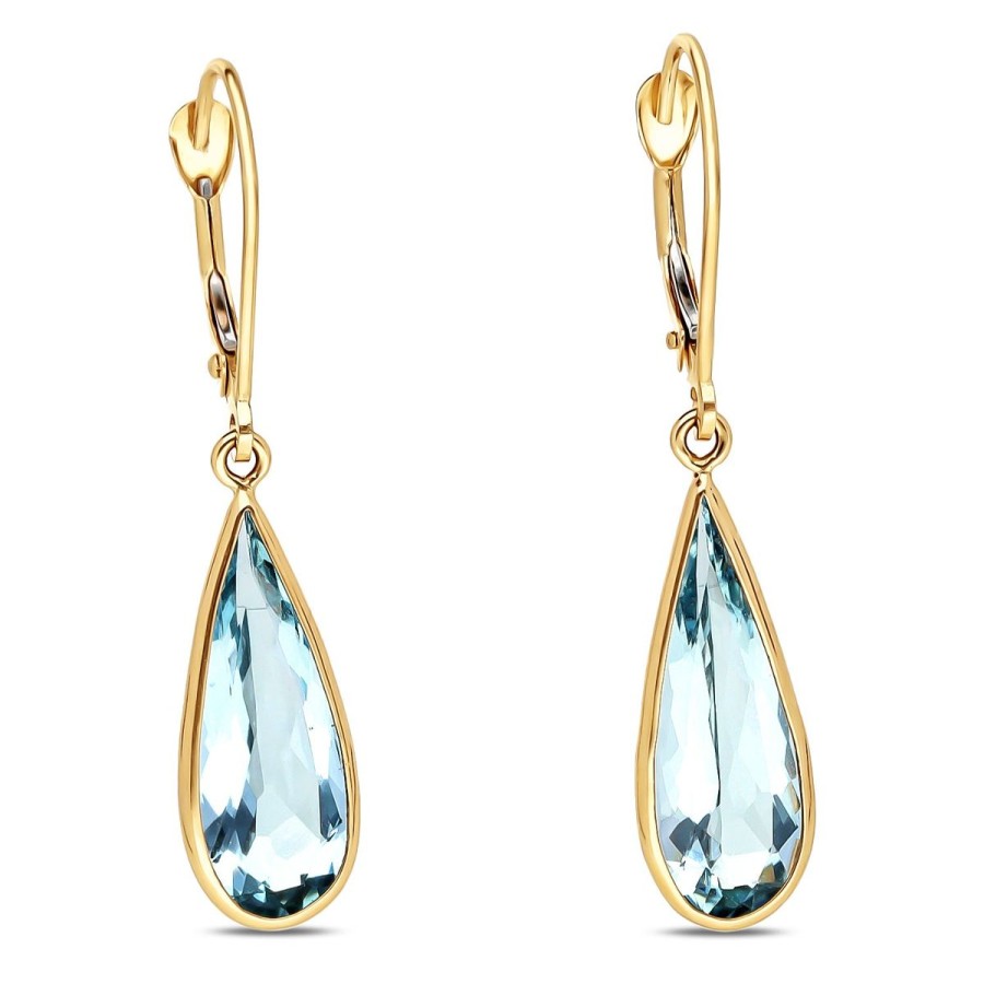 Gem Shopping Cut By Ben Aquamarine Earrings In 14K | Aquamarine