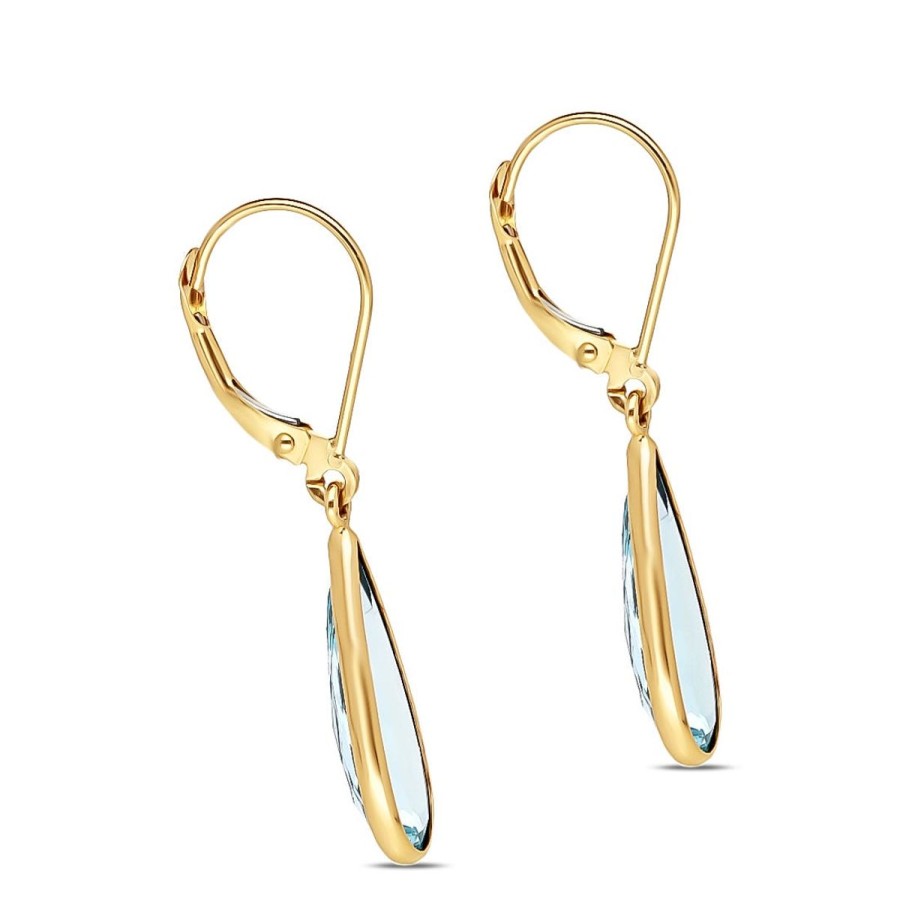 Gem Shopping Cut By Ben Aquamarine Earrings In 14K | Aquamarine