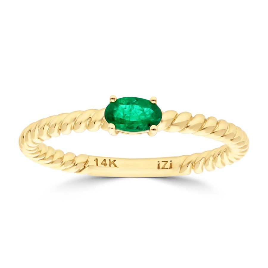 Gem Shopping Emerald Band Ring In 14K | Emerald