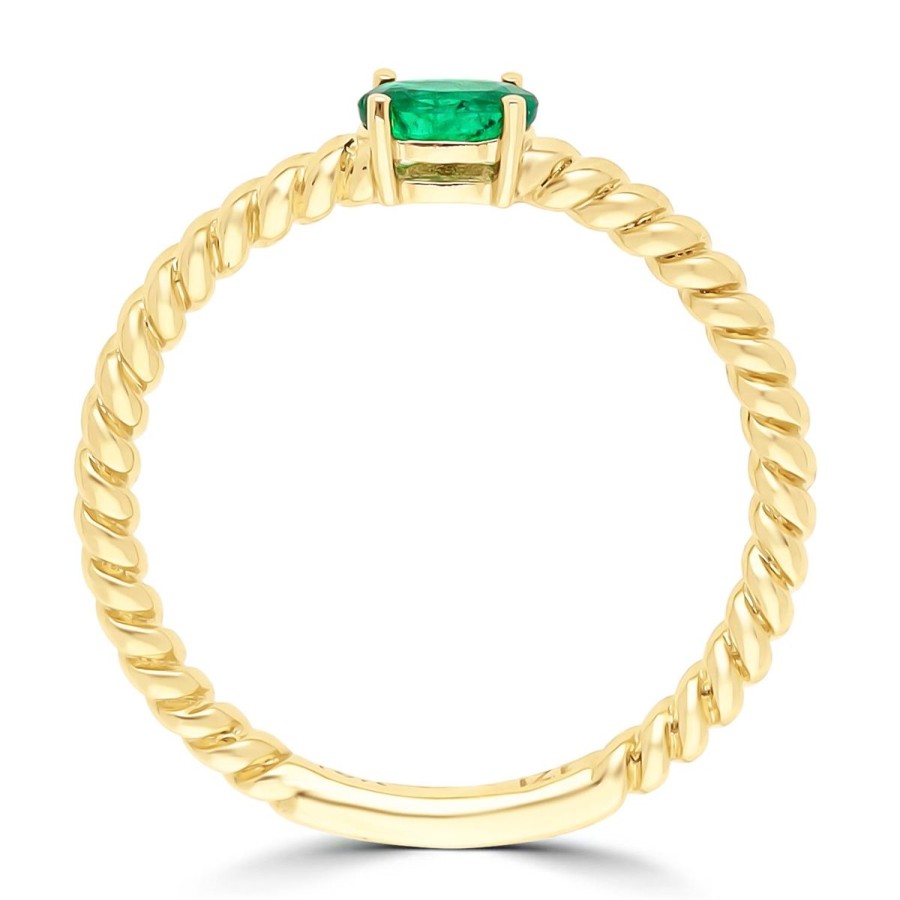 Gem Shopping Emerald Band Ring In 14K | Emerald