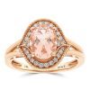 Gem Shopping Cirari Couture Jewels Morganite And Diamond Ring In 14K Rose Gold | Morganite