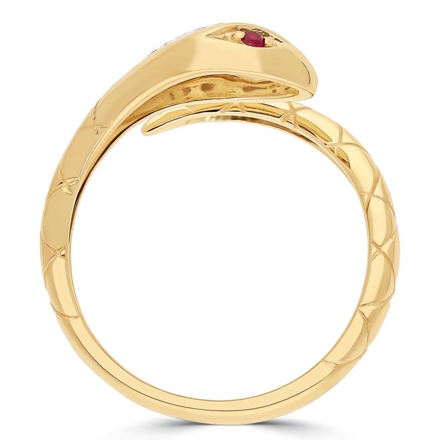 Gem Shopping Brevani Ruby And Diamond Ring In 14K | Ruby