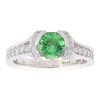 Gem Shopping Tsavorite Garnet And Diamond Ring In 18K White Gold | Garnet