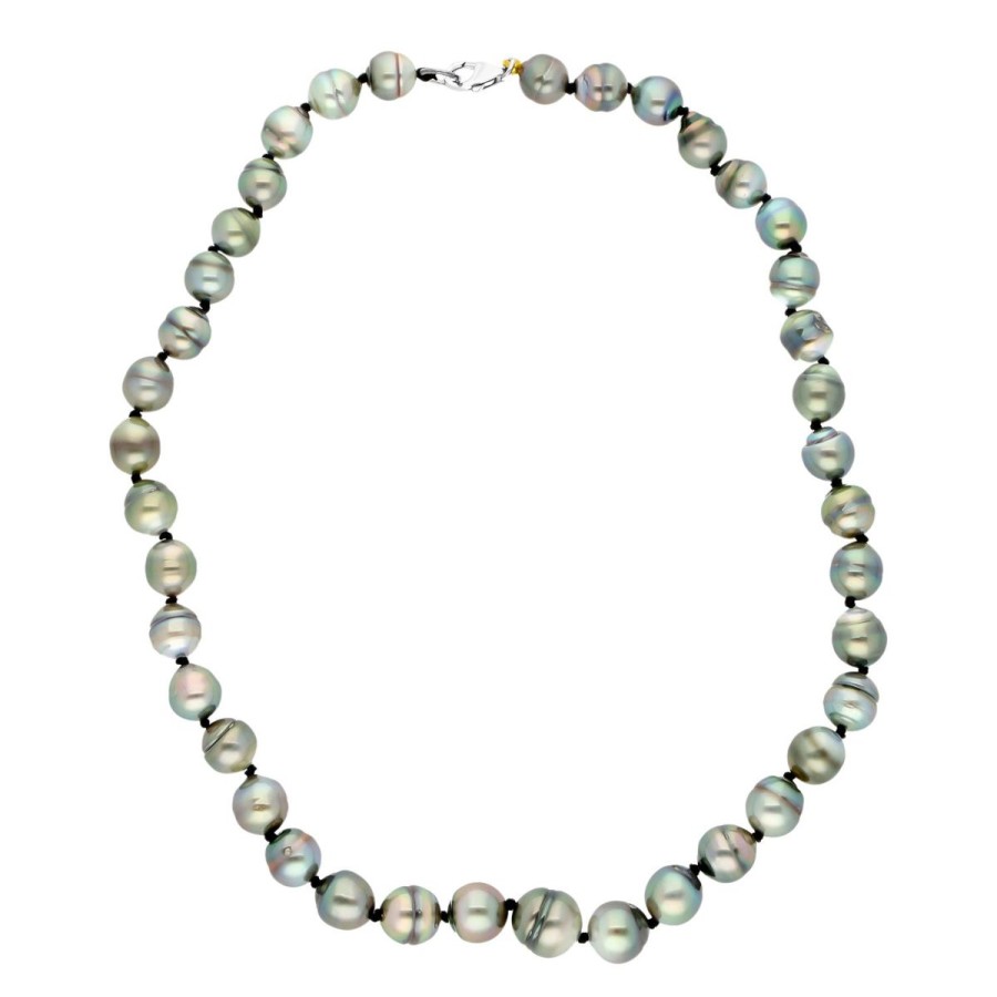 Gem Shopping Cut By Ben Tahitian Pearl Necklace In Sterling Silver | Pearl