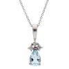 Gem Shopping Effy Aquamarine And Diamond Pendant In 14K | Aquamarine