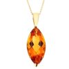 Gem Shopping Madeira Citrine Pendant In 14K Yellow Gold | Citrine