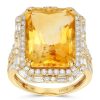 Gem Shopping Effy Citrine And Diamond Ring In 14K | Citrine