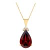 Gem Shopping Cut By Ben Ant Hill Garnet And Diamond Pendant In 14K | Garnet