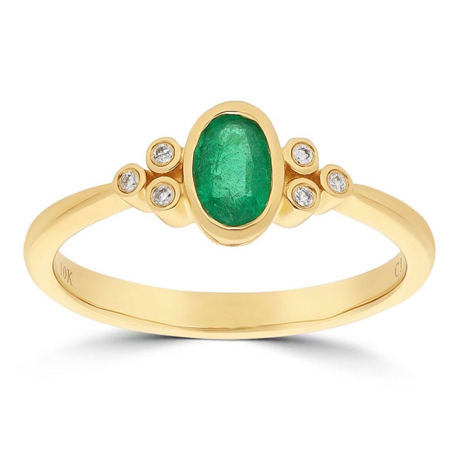 Gem Shopping Cirari Couture Emerald And Diamond Ring In 10K | Emerald