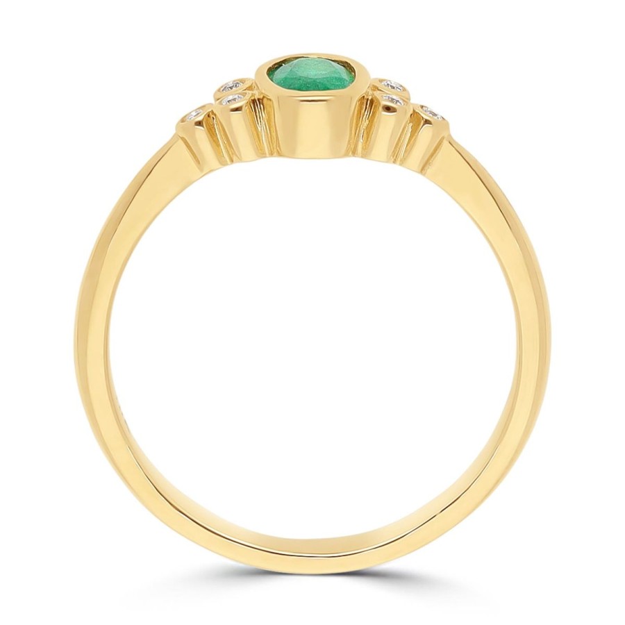 Gem Shopping Cirari Couture Emerald And Diamond Ring In 10K | Emerald