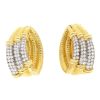 Gem Shopping 14K Gold And Diamond Triple Row Hoop Earrings | Diamond