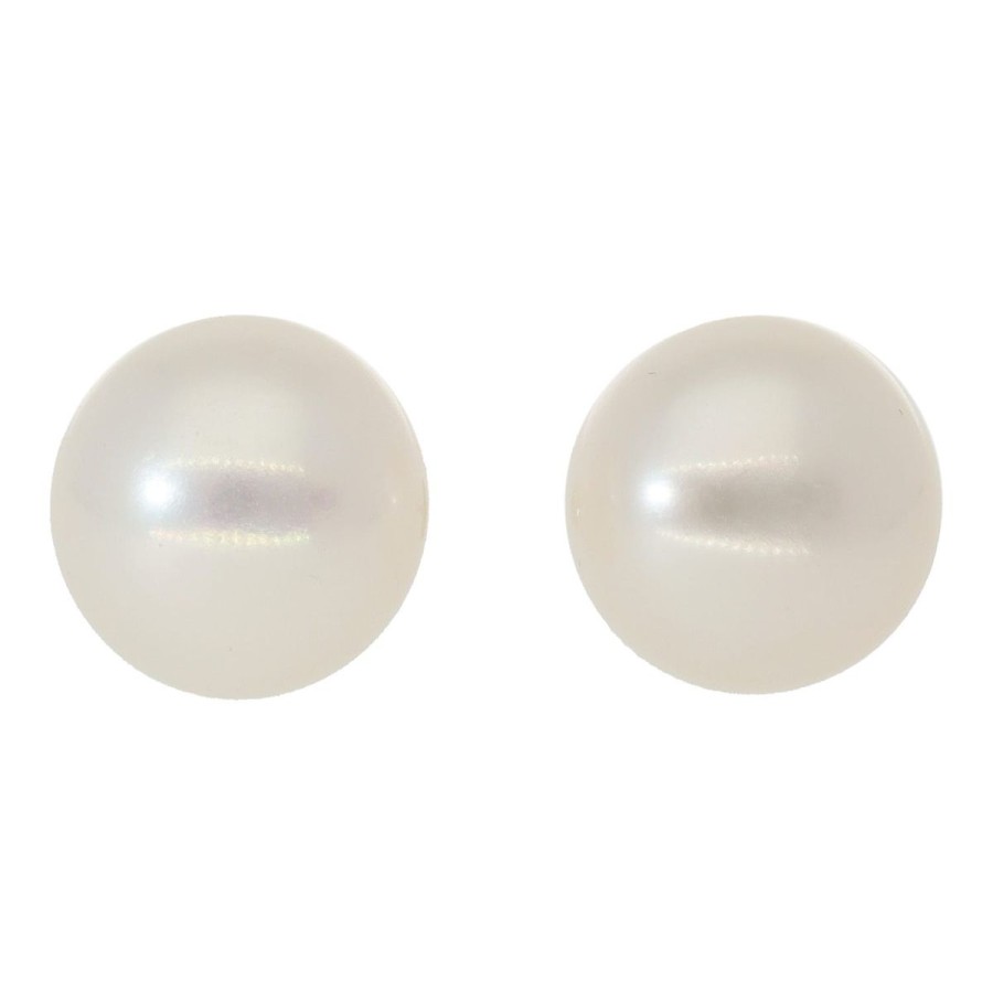 Gem Shopping Lali Jewels Freshwater Pearl Stud Earrings In 14K Yellow Gold | Pearl