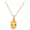 Gem Shopping Lali Jewels Citrine And Diamond Pendant In 14K | Citrine