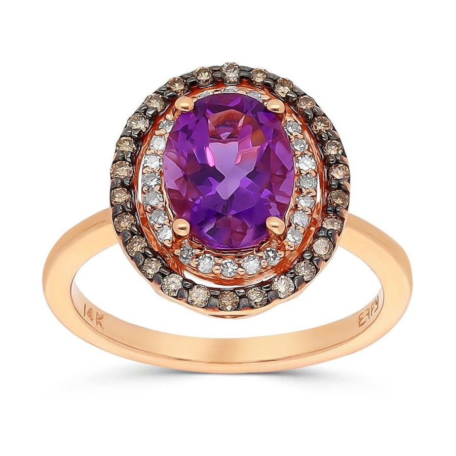 Gem Shopping Effy Amethyst And Diamond Ring In 14K | Amethyst