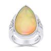 Gem Shopping Cut By Ben Opal And Diamond Ring In 14K | Opal