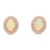 Gem Shopping Effy Ethiopian Opal And Diamond Stud Earrings In 14K | Opal