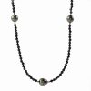 Gem Shopping Tahitian Cultured Pearl And Spinel Necklace In Sterling Silver | Pearl