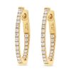 Gem Shopping Cirari Couture Diamond Hoop Earrings In 14K | Diamond