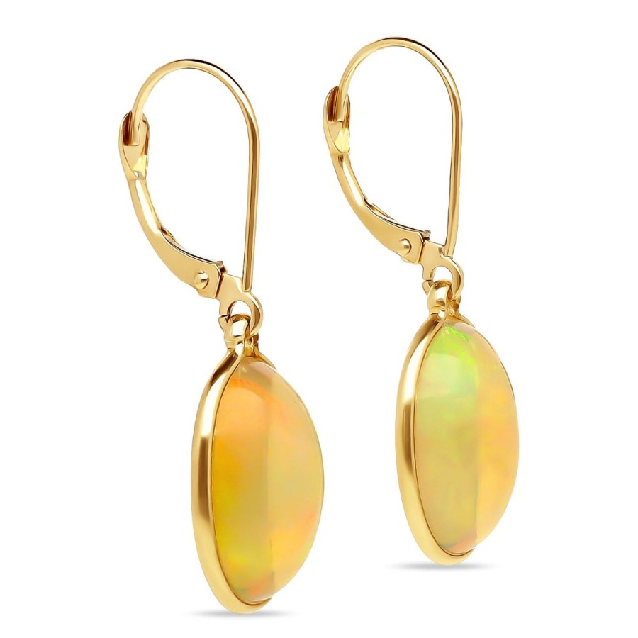 Gem Shopping Cut By Ben Opal Earrings In 14K | Opal