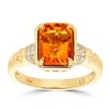 Gem Shopping Citrine And Diamond Cocktail Ring In 14K | Citrine