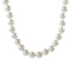 Gem Shopping Fresh Water Pearl Necklace In Sterling Silver | Pearl