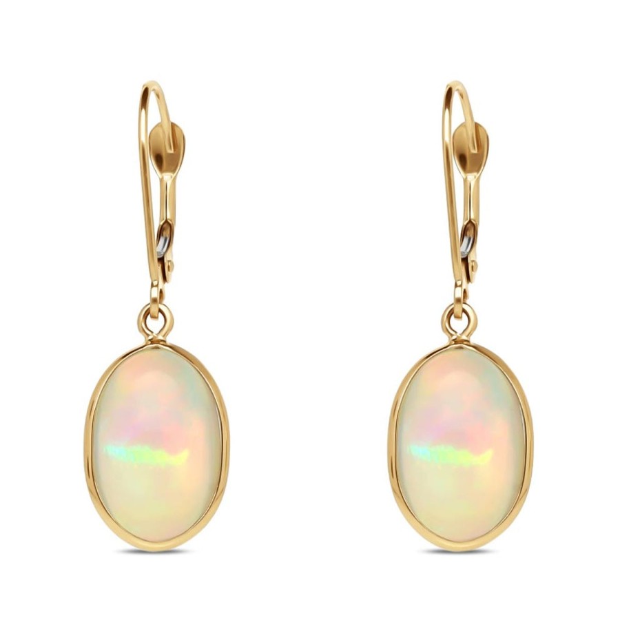 Gem Shopping Cut By Ben Opal Earrings In 14K | Opal