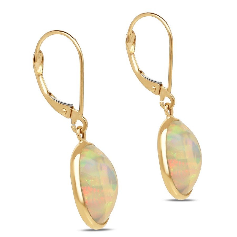 Gem Shopping Cut By Ben Opal Earrings In 14K | Opal