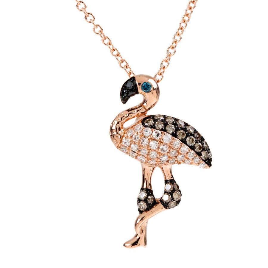 Gem Shopping Effy Diamond Flamingo Pendant In 14K | Diamond