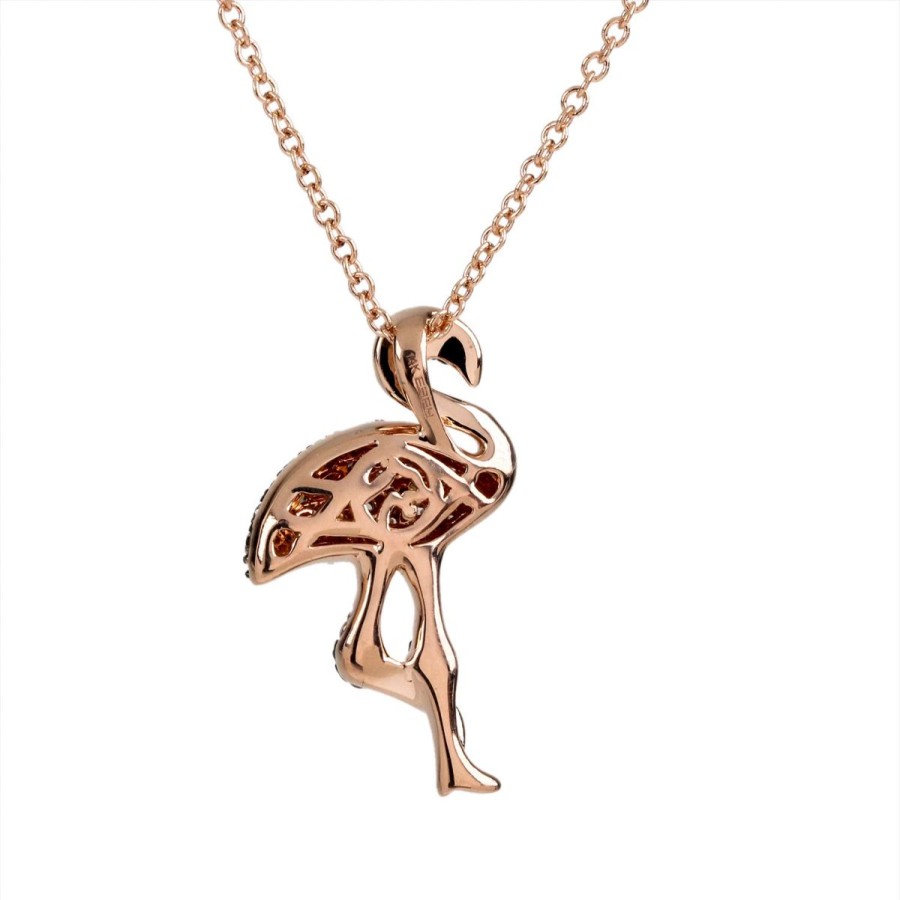 Gem Shopping Effy Diamond Flamingo Pendant In 14K | Diamond