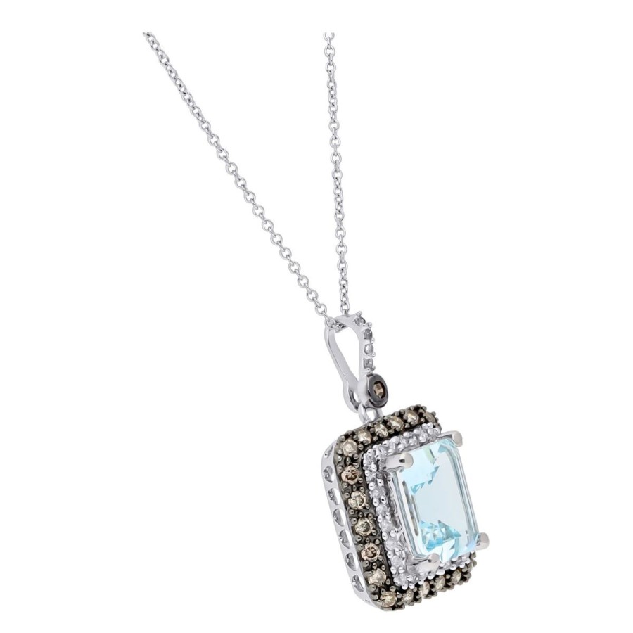 Gem Shopping Effy Aquamarine And Diamond Pendant In 14K | Aquamarine