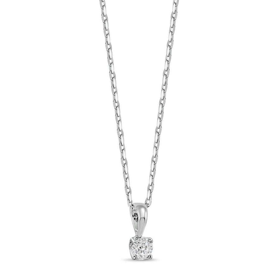 Gem Shopping 1/4 Ct Diamond Solitaire Pendant In 14K | Diamond