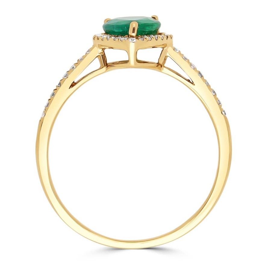 Gem Shopping Gem Bleu Emerald And Diamond Ring In 14K | Emerald