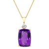 Gem Shopping Cut By Ben Amethyst And Zircon Pendant In 14K | Amethyst