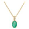 Gem Shopping Lali Jewels Emerald And Diamond Pendant In 14K | Emerald