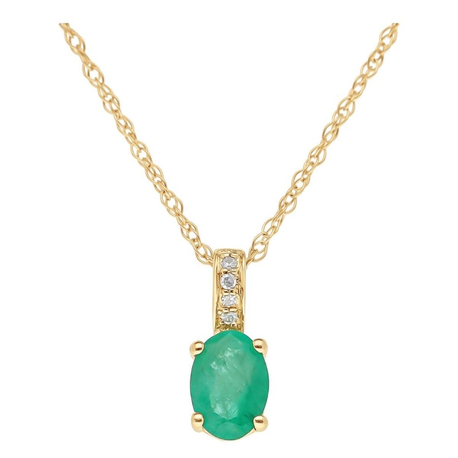 Gem Shopping Lali Jewels Emerald And Diamond Pendant In 14K | Emerald