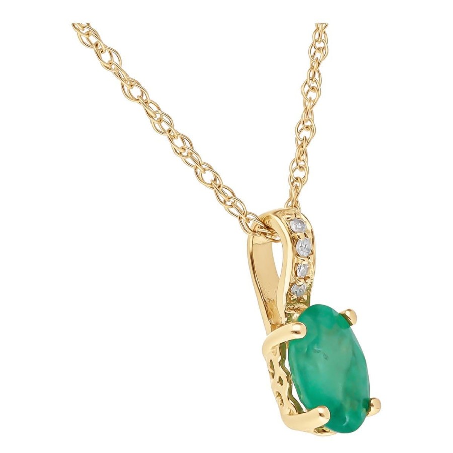 Gem Shopping Lali Jewels Emerald And Diamond Pendant In 14K | Emerald