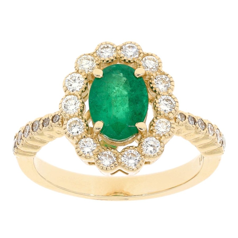 Gem Shopping Effy Emerald And Diamond Ring In 14K | Emerald