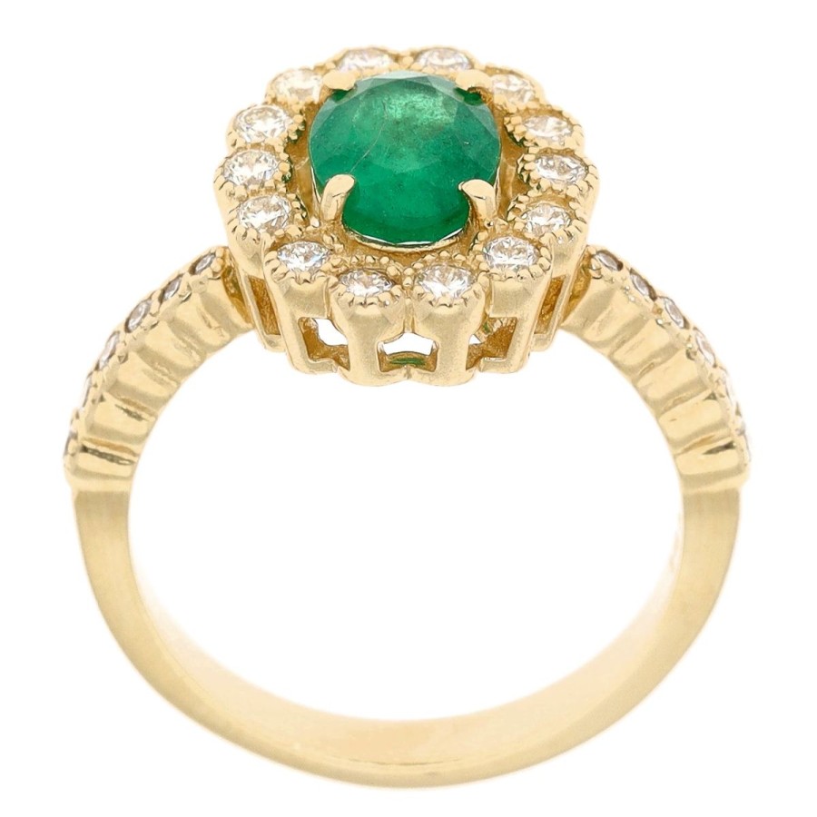 Gem Shopping Effy Emerald And Diamond Ring In 14K | Emerald