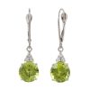 Gem Shopping Cut By Ben Peridot And Diamond Earrings In 14K | Peridot