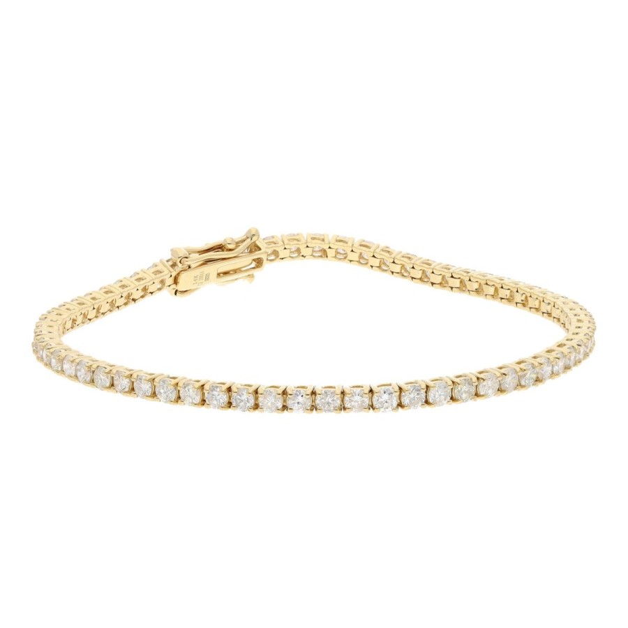 Gem Shopping Cirari Couture 2.95 Ct. Tw. Diamond Tennis Bracelet In 14K Yellow Gold | Diamond