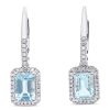 Gem Shopping Cirari Couture Aquamarine And Diamond Dangle Earrings In 14K | Aquamarine