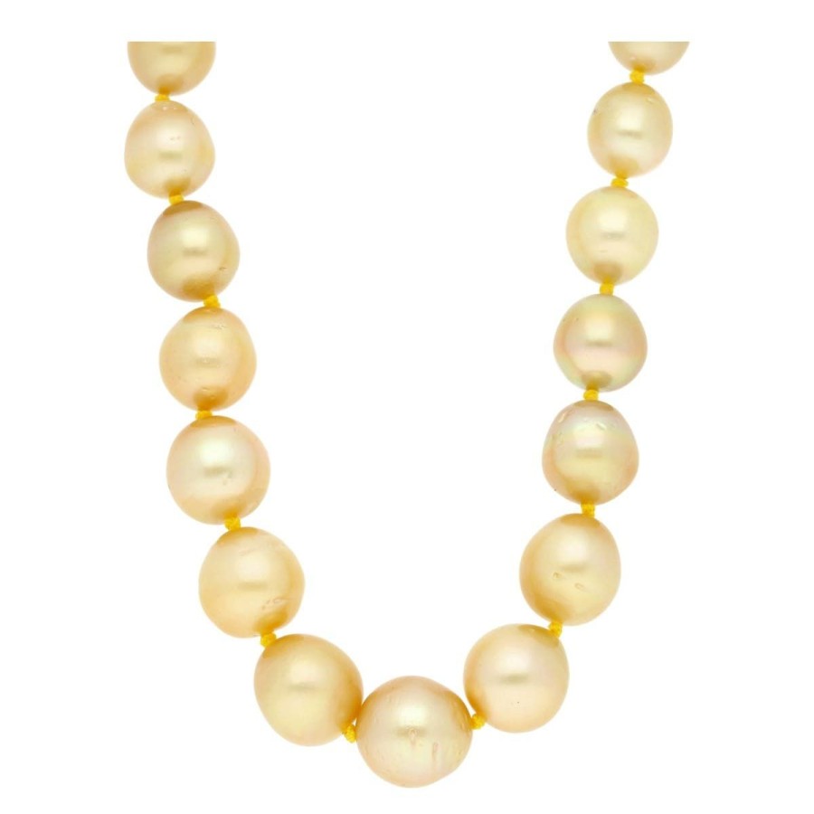 Gem Shopping Cultured South Sea Pearl Beaded Necklace In 14K | Pearl