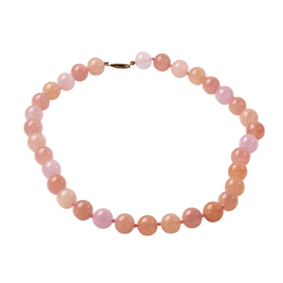 Gem Shopping Cut By Ben Beaded Morganite Necklace In Vermeil | Morganite