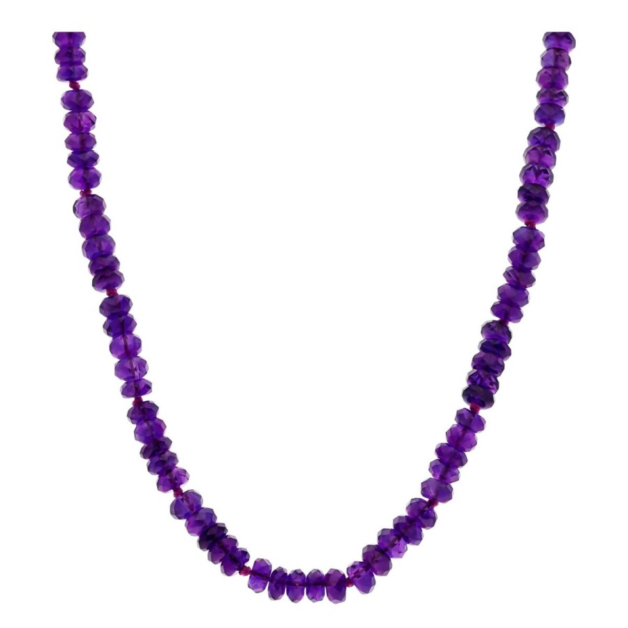 Gem Shopping Cut By Ben Amethyst Necklace In Metal | Amethyst