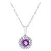 Gem Shopping Lali Jewels Amethyst And Diamond Pendant In 14K | Amethyst