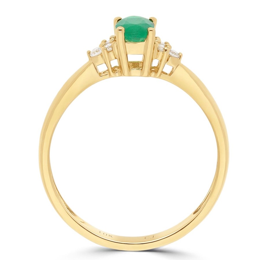 Gem Shopping Cirari Couture Emerald And Diamond Ring In 10K | Emerald