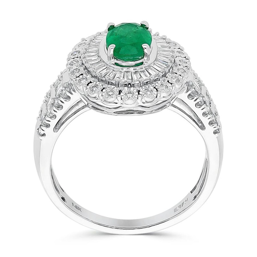 Gem Shopping Effy Emerald And Diamond Ring In 14K | Emerald