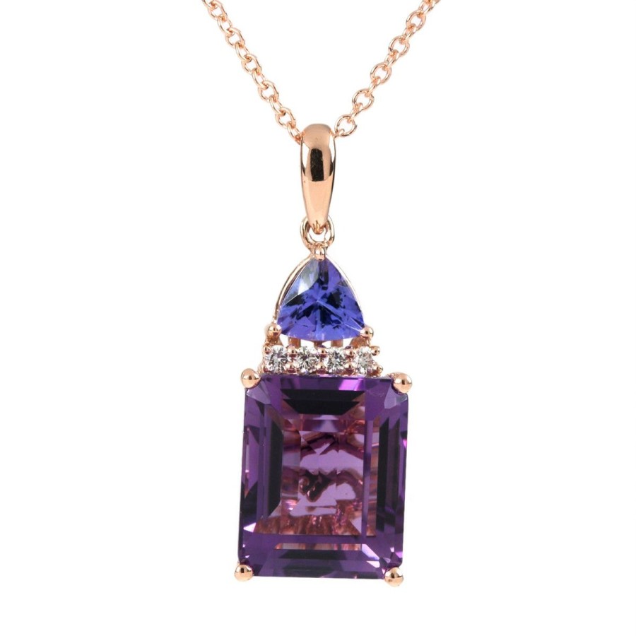 Gem Shopping Effy Amethyst|Tanzanite And Diamond Pendant In 14K | Amethyst