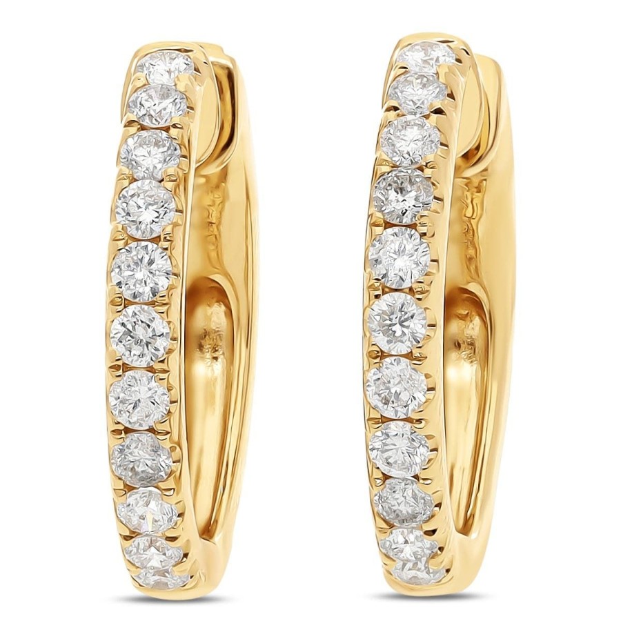 Gem Shopping Cirari Couture Diamond Hoop Earrings In 14K | Diamond