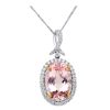 Gem Shopping Cut By Ben Morganite And Diamond Pendant In 18K | Morganite